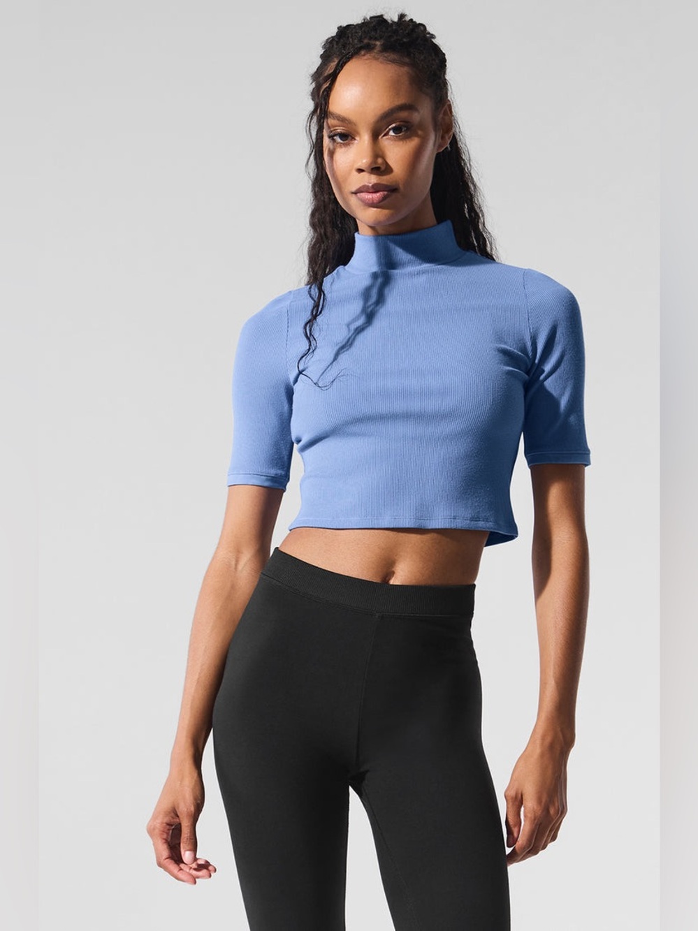 ALO Yoga | Tops | Alo Yoga Ribbed Mesh Secret Short Sleeve Size L